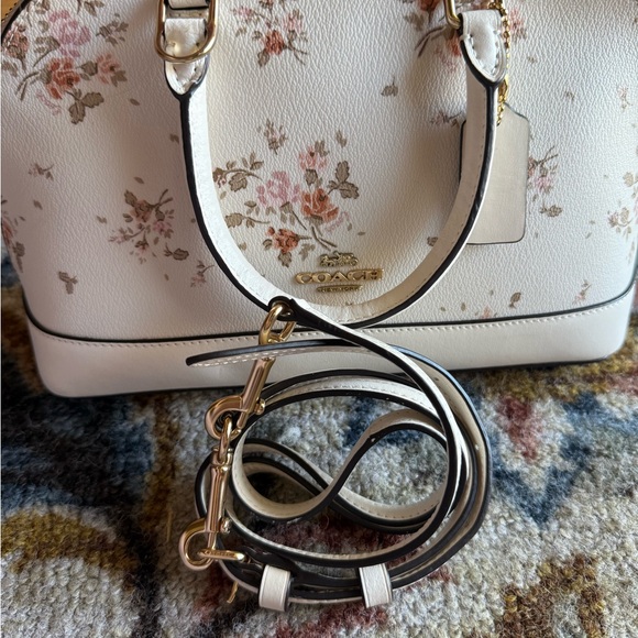 Coach Floral Crossbody Bag - Cream and Pink - Picture 9 of 9